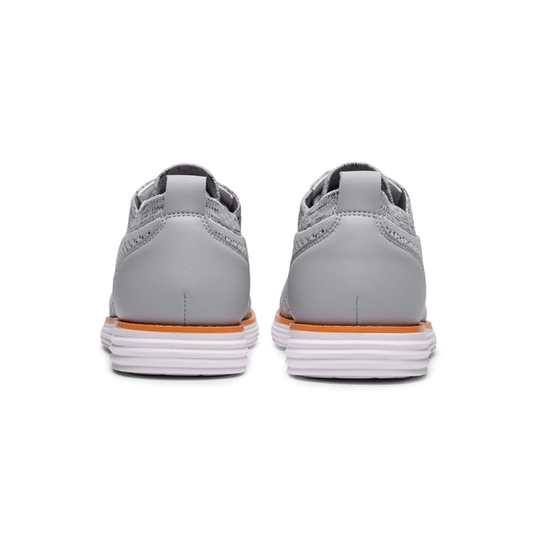 [KnitFlex Breeze+] Men's Mesh Wingtip Oxford Sneakers - GREY - 4